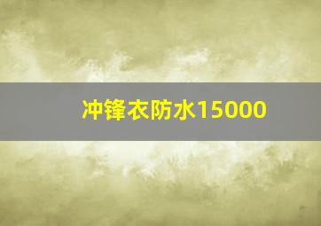 冲锋衣防水15000