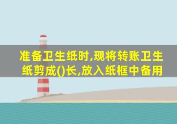 准备卫生纸时,现将转账卫生纸剪成()长,放入纸框中备用