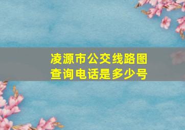 凌源市公交线路图查询电话是多少号