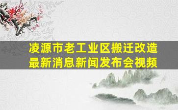 凌源市老工业区搬迁改造最新消息新闻发布会视频