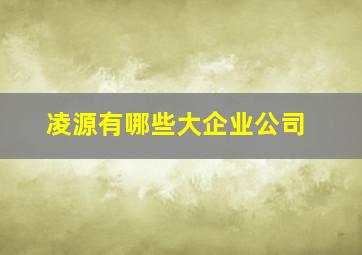 凌源有哪些大企业公司