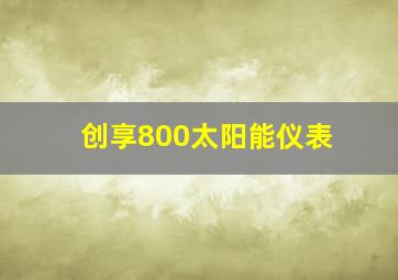 创享800太阳能仪表