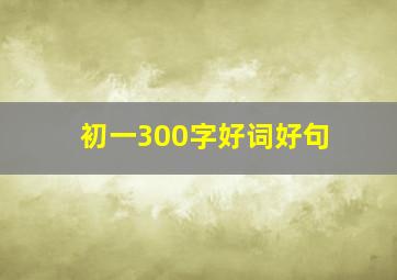 初一300字好词好句