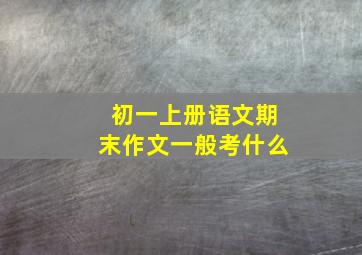 初一上册语文期末作文一般考什么