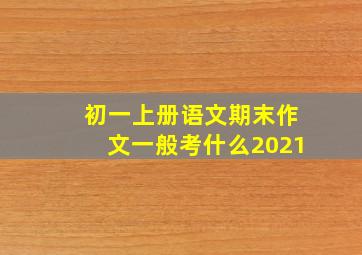 初一上册语文期末作文一般考什么2021