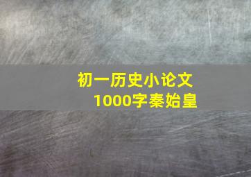 初一历史小论文1000字秦始皇