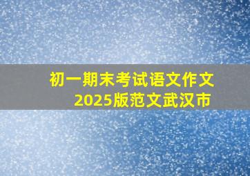 初一期末考试语文作文2025版范文武汉市