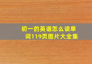 初一的英语怎么读单词119页图片大全集