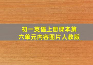 初一英语上册课本第六单元内容图片人教版