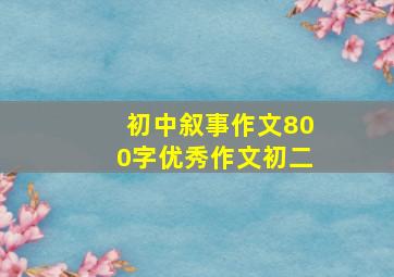 初中叙事作文800字优秀作文初二