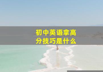 初中英语拿高分技巧是什么