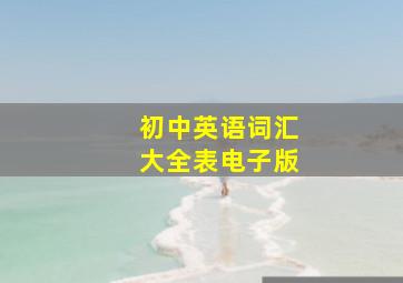 初中英语词汇大全表电子版