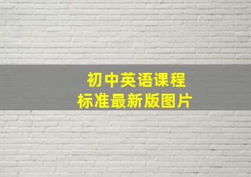 初中英语课程标准最新版图片