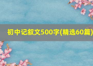 初中记叙文500字(精选60篇)