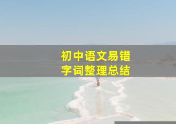 初中语文易错字词整理总结