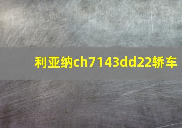 利亚纳ch7143dd22轿车