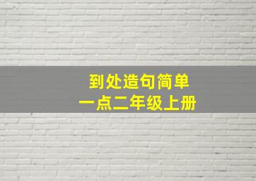 到处造句简单一点二年级上册