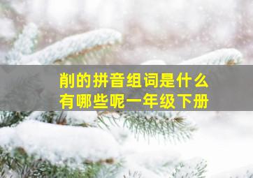 削的拼音组词是什么有哪些呢一年级下册