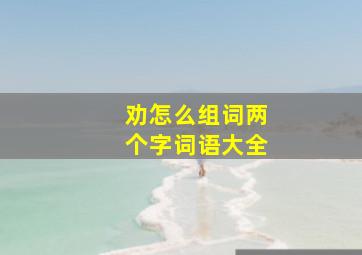 劝怎么组词两个字词语大全