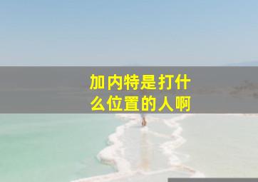 加内特是打什么位置的人啊