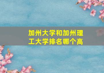 加州大学和加州理工大学排名哪个高