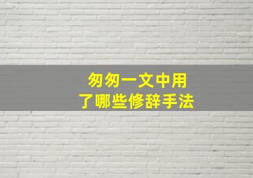 匆匆一文中用了哪些修辞手法