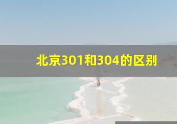 北京301和304的区别