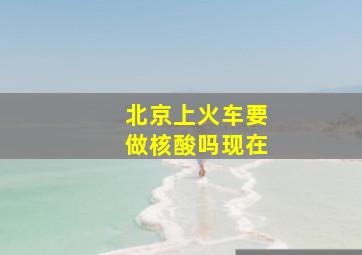 北京上火车要做核酸吗现在