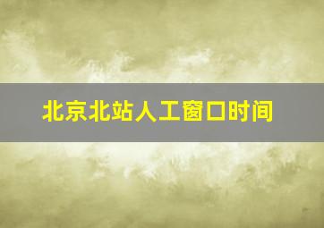 北京北站人工窗口时间