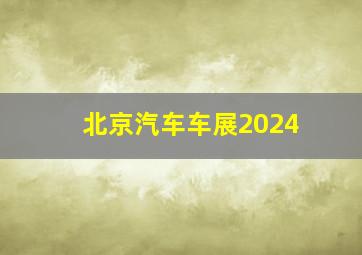 北京汽车车展2024