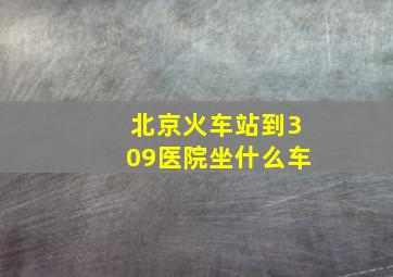 北京火车站到309医院坐什么车