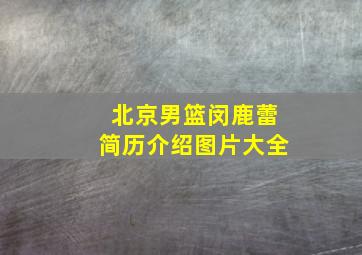 北京男篮闵鹿蕾简历介绍图片大全