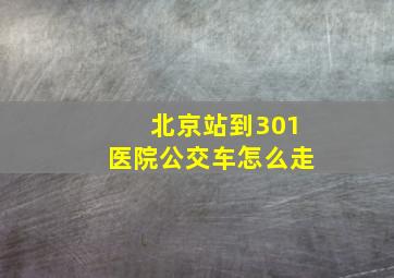 北京站到301医院公交车怎么走