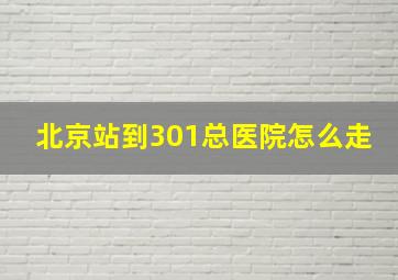 北京站到301总医院怎么走