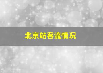 北京站客流情况