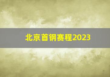 北京首钢赛程2023