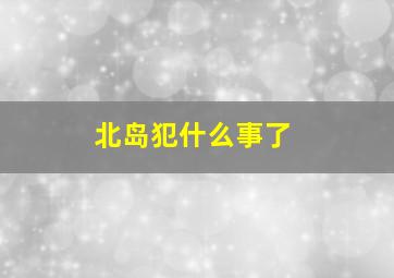 北岛犯什么事了