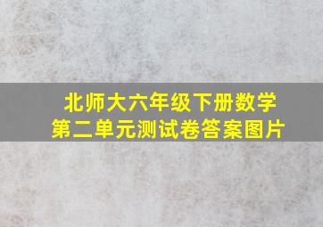 北师大六年级下册数学第二单元测试卷答案图片