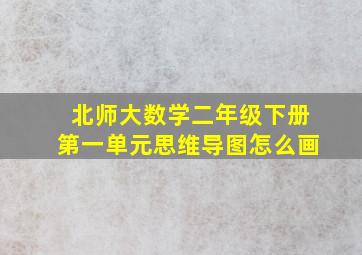 北师大数学二年级下册第一单元思维导图怎么画