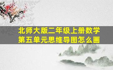 北师大版二年级上册数学第五单元思维导图怎么画