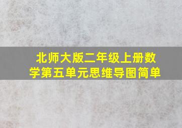 北师大版二年级上册数学第五单元思维导图简单