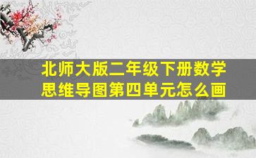 北师大版二年级下册数学思维导图第四单元怎么画