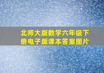 北师大版数学六年级下册电子版课本答案图片