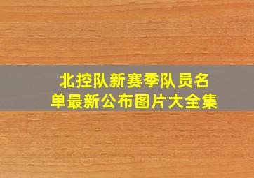 北控队新赛季队员名单最新公布图片大全集