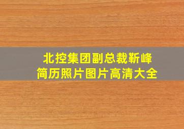 北控集团副总裁靳峰简历照片图片高清大全