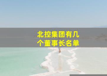 北控集团有几个董事长名单