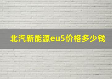 北汽新能源eu5价格多少钱