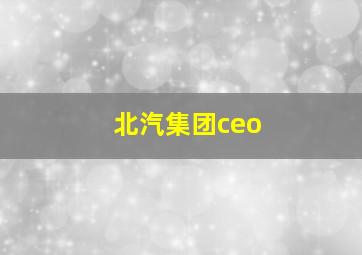 北汽集团ceo