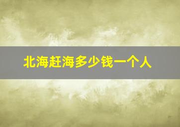 北海赶海多少钱一个人