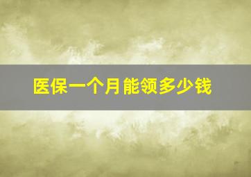 医保一个月能领多少钱